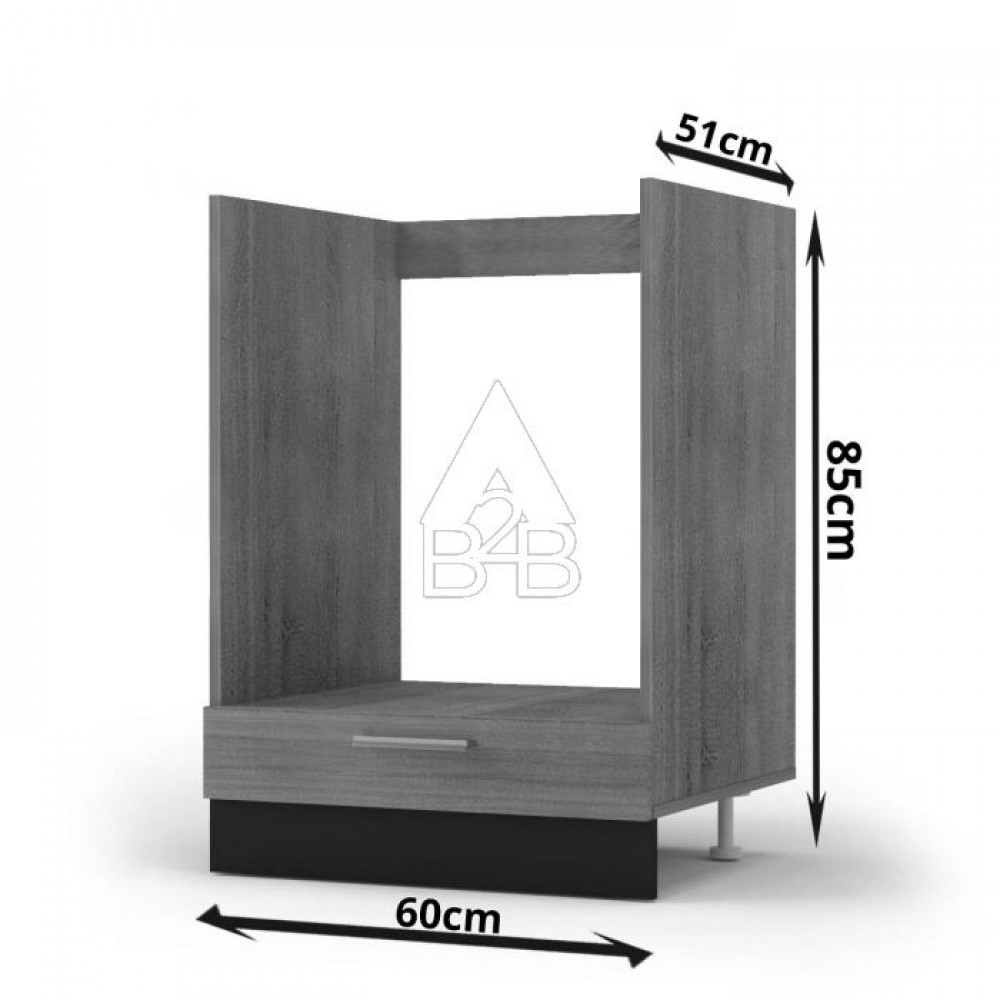 Κάτω ντουλάπι κουζίνας "ALINA" σε χρώμα σονόμα-μόκα 60x44,5x85