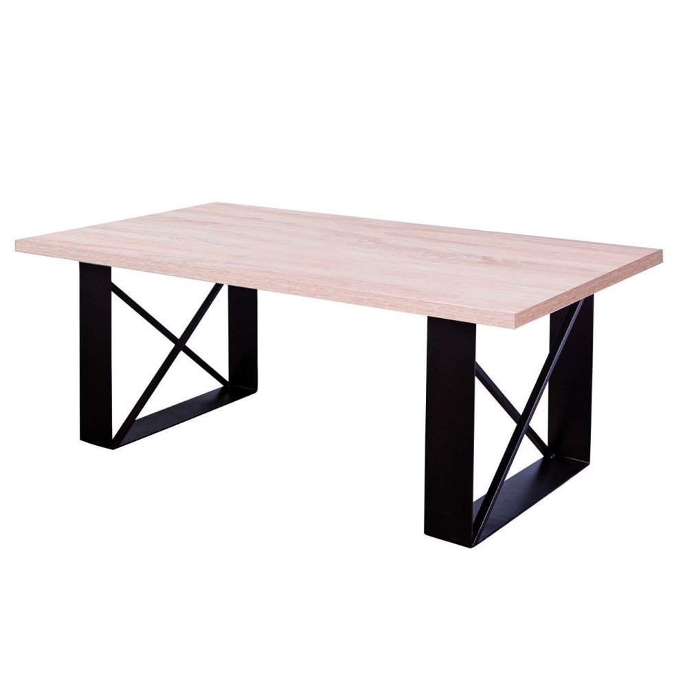 Τραπέζι σαλονιού "ΜΗΛΟΣ" χρώματος σονόμα-δρυς 110x60x42