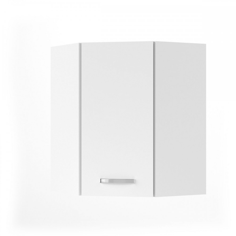 Πάνω γωνιακό ντουλάπι κουζίνας "CHARLOTΤE" σε χρώμα λευκό 60x60x71.8