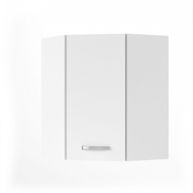 Πάνω γωνιακό ντουλάπι κουζίνας "CHARLOTΤE" σε χρώμα λευκό 60x60x71.8