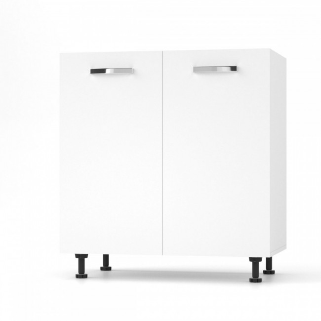 Κάτω ντουλάπι νεροχύτη "CHARLOTΤE" σε χρώμα λευκό 80x46.5x82