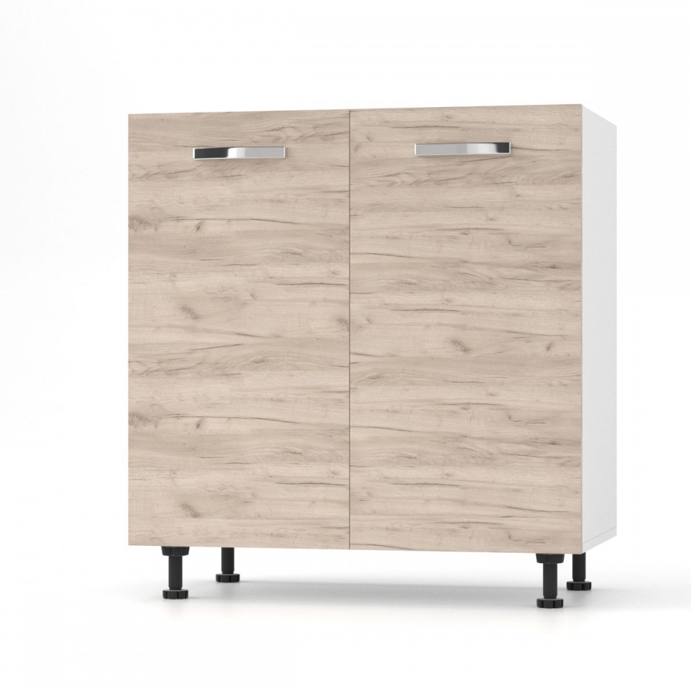 Κάτω ντουλάπι νεροχύτη "CHARLOTΤE" σε χρώμα δρυς 80x46.5x82