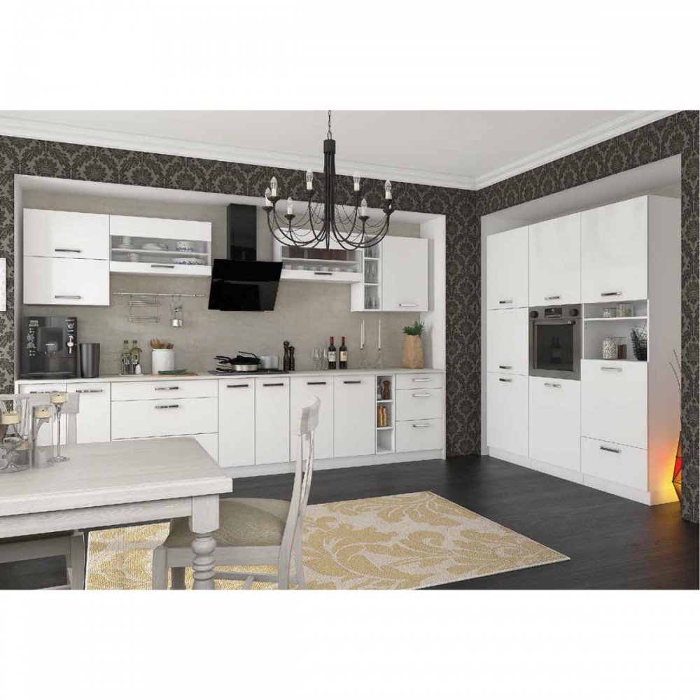 Κάτω συρταριέρα κουζίνας "CHARLOTΤE" σε λευκό χρώμα 40x46.5x82