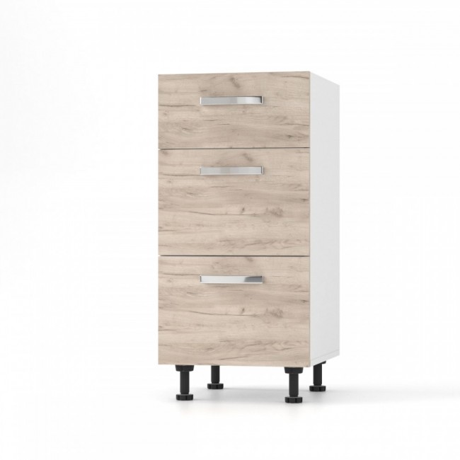 Κάτω συρταριέρα κουζίνας "CHARLOTΤE" σε χρώμα δρυς 40x46.5x82