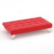 Καναπές-κρεβάτι "CHIC" υφασμάτινος σε κόκκινο χρώμα 175x83x74