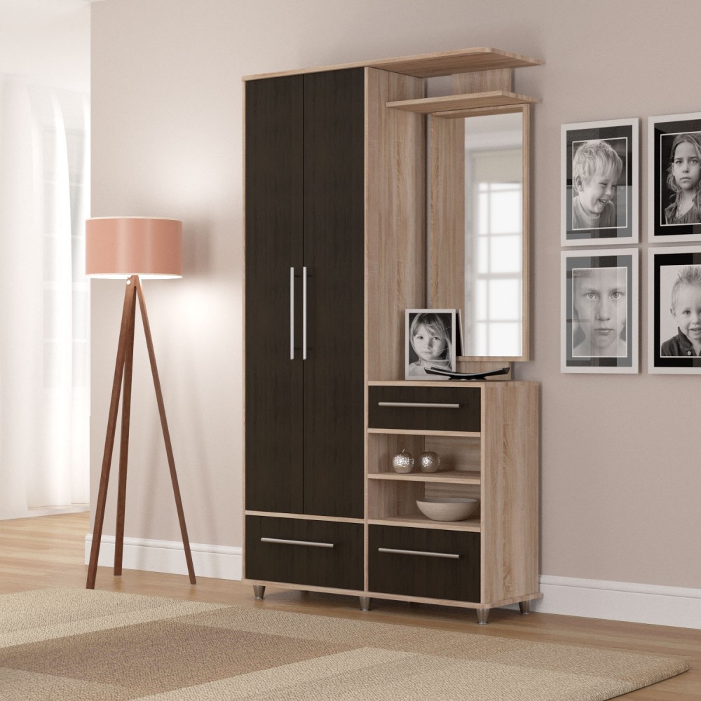 Σετ εισόδου "NIAGARA" σε χρώμα σονόμα-βέγγε 113x37x198