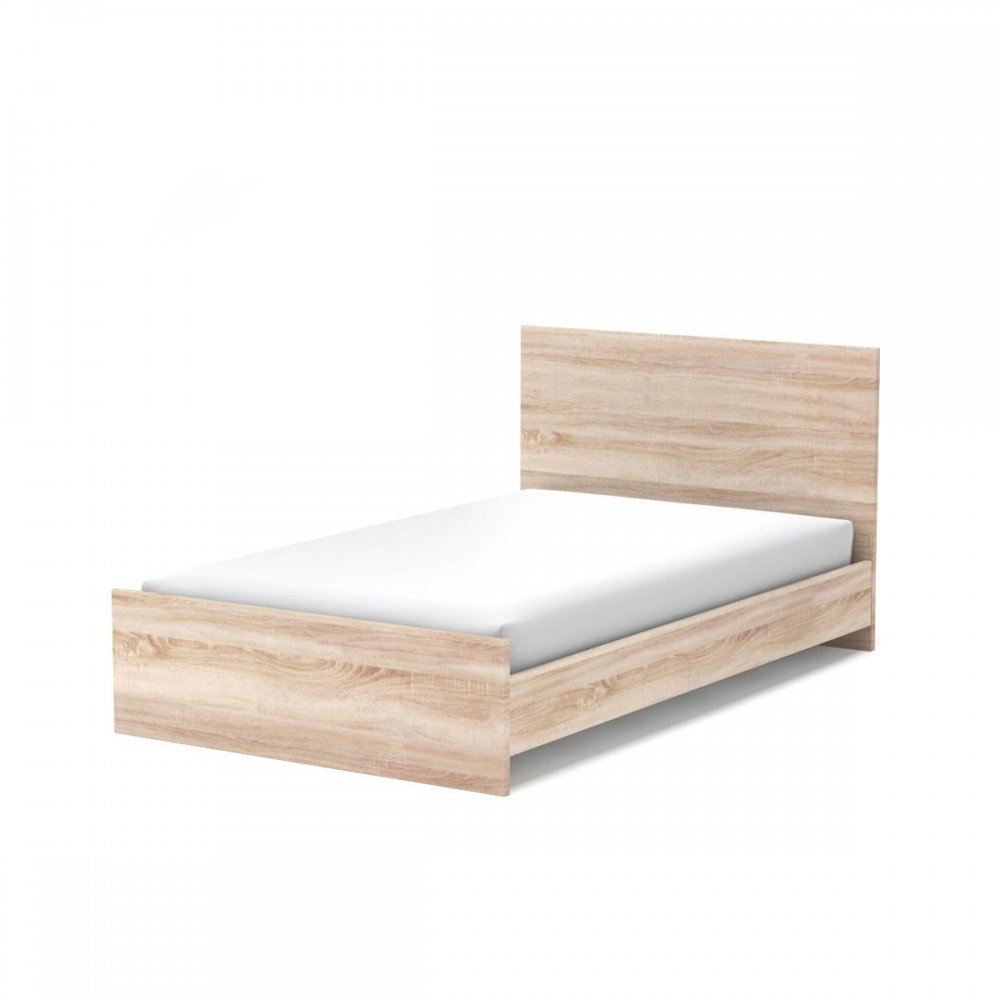 Κρεβάτι "FILLIA 120" ημίδιπλο χρώματος σονόμα-δρυς 128x207x95