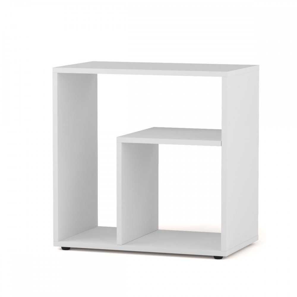 Βοηθητικό τραπεζάκι σαλονιού "ZEITO" σε λευκό χρώμα 49,5x30x52,3