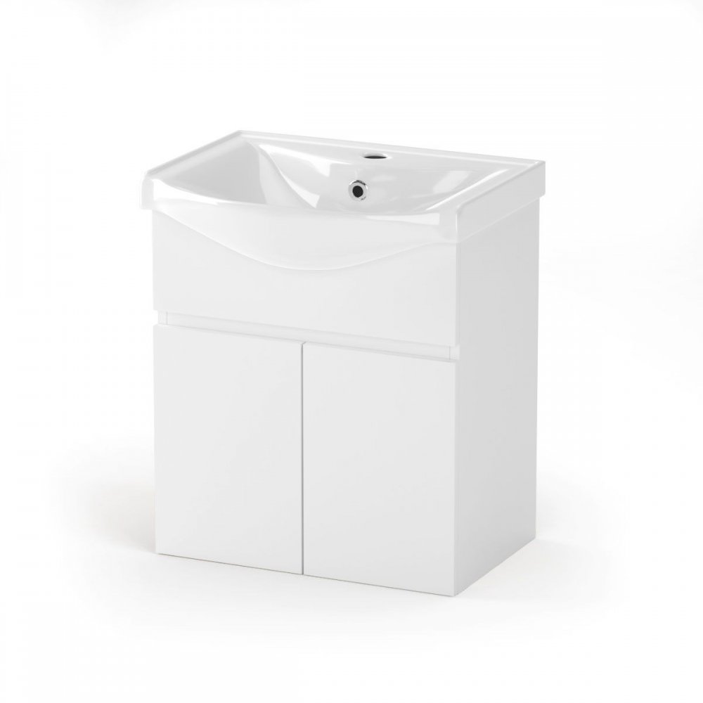 Έπιπλο μπάνιου "BIANCA" σε λευκό χρώμα 55x45x62