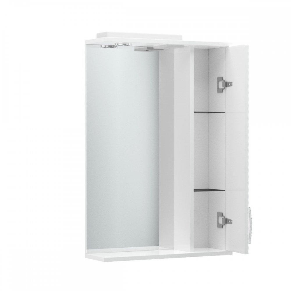 Καθρέπτης μπάνιου 3D "SMILE" με led φωτισμό σε λευκό χρώμα 56x17x83