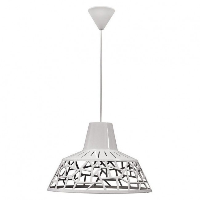 Φωτιστικό μονόφωτο πλαστικό σε χρώμα λευκό Φ34 Ε27