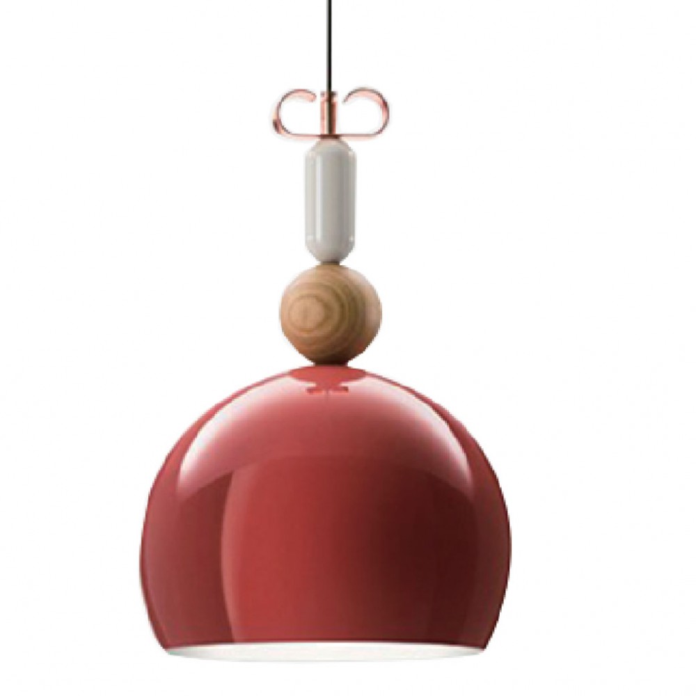 Φωτιστικό μονόφωτο μεταλλικό σε κόκκινο χρώμα Φ35