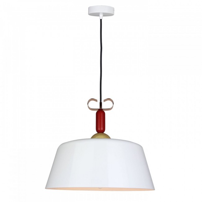 Φωτιστικό μονόφωτο μεταλλικό σε λευκό χρώμα Φ40