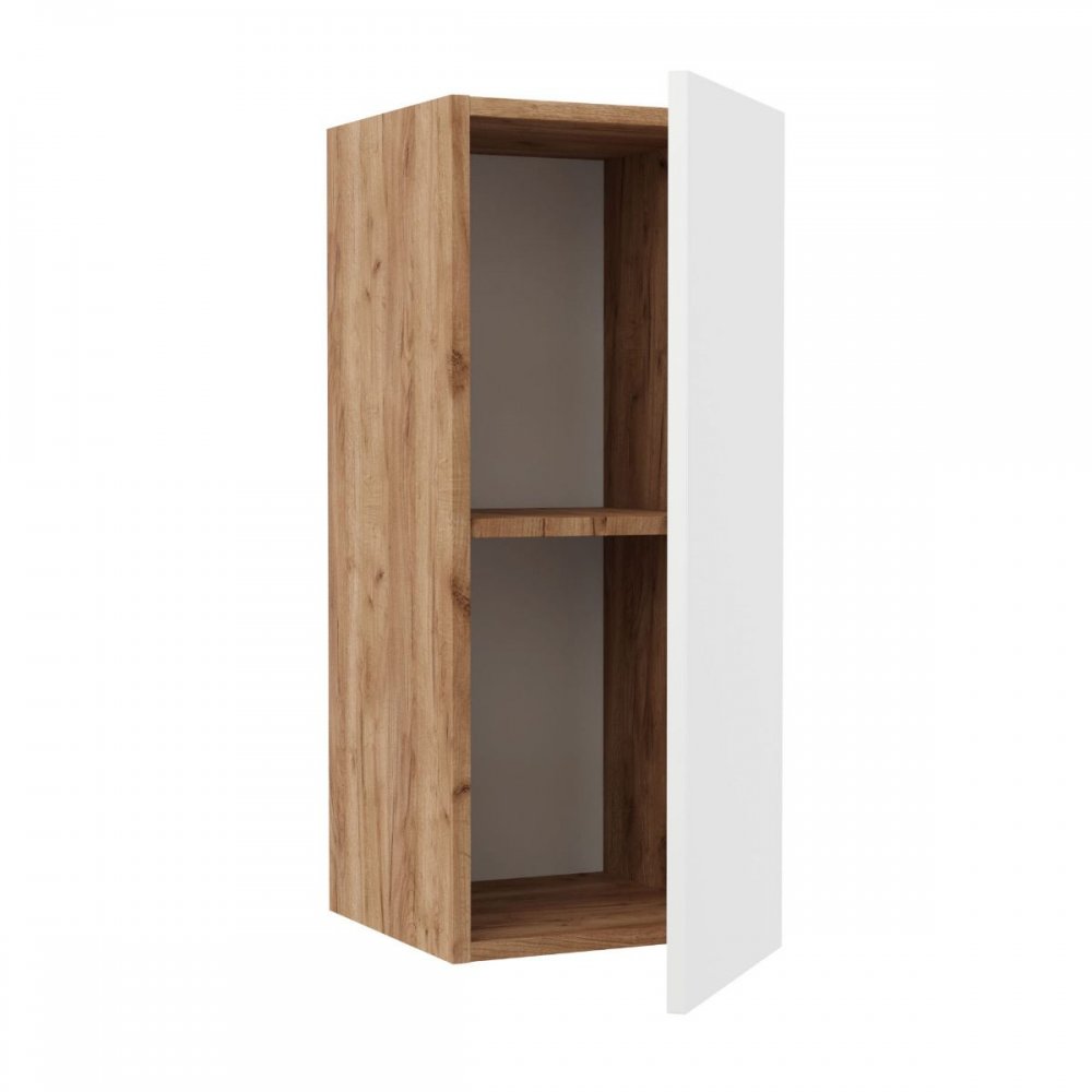 Ντουλάπι τοίχου κουζίνας "SOFT" σε λευκό-φυσικό χρώμα 30x30x73