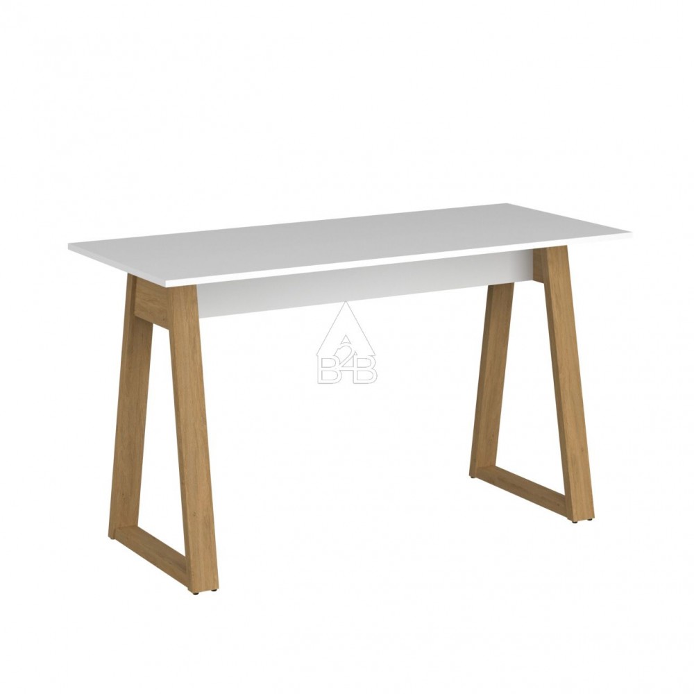 Γραφείο "NEPTUNE" σε λευκό-σονόμα χρώμα 138x60x77