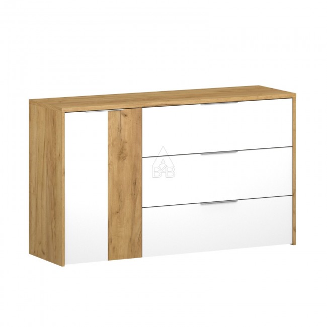 Μπουφές "AVANTI" σε χρυσό δρυς-λευκό χρώμα 140x42x83