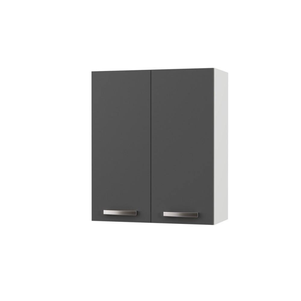 Πάνω ντουλάπι κουζίνας "CHARLOTΤE" σε χρώμα γραφίτη 60x30.5x71.8
