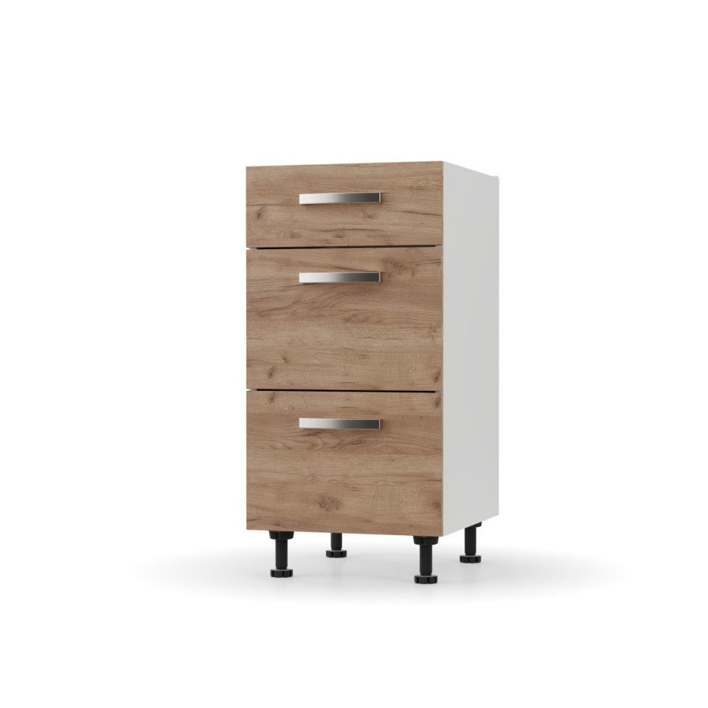 Κάτω συρταριέρα κουζίνας "CHARLOTΤE" σε χρώμα χρυσός δρυς 40x46.5x82