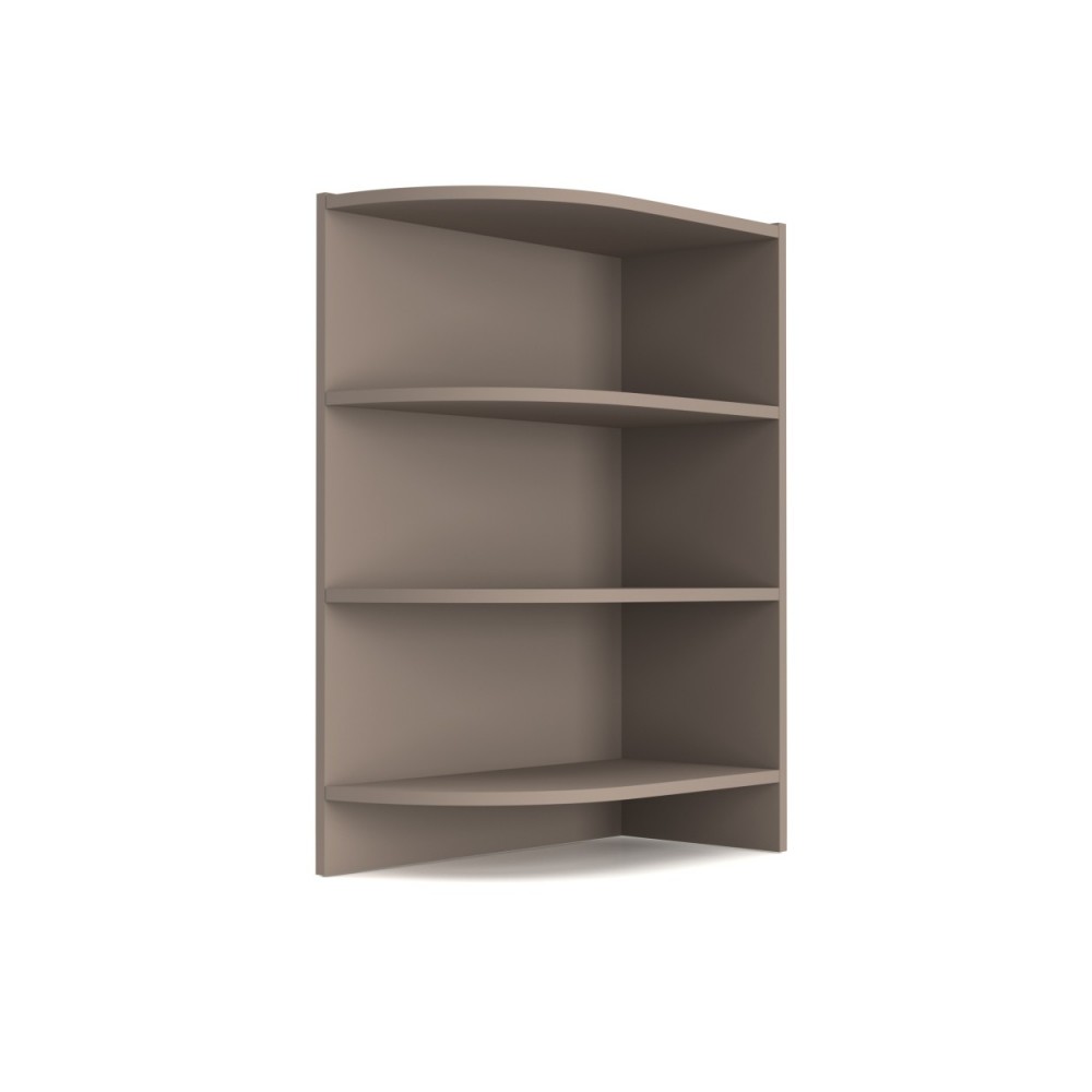 Κάτω ντουλάπι γωνιακό "CHARLOTTE" με ράφια σε χρώμα μόκα 56.5x28.5x82