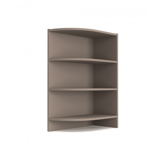 Κάτω ντουλάπι γωνιακό "CHARLOTTE" με ράφια σε χρώμα μόκα 56.5x28.5x82