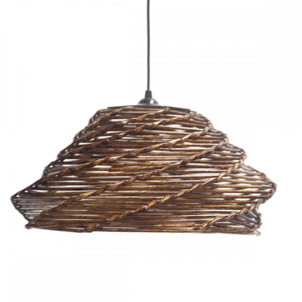 Μονόφωτο φωτιστικό από ανακυκλωμένο χαρτί σε καφέ χρώμα Φ40x65