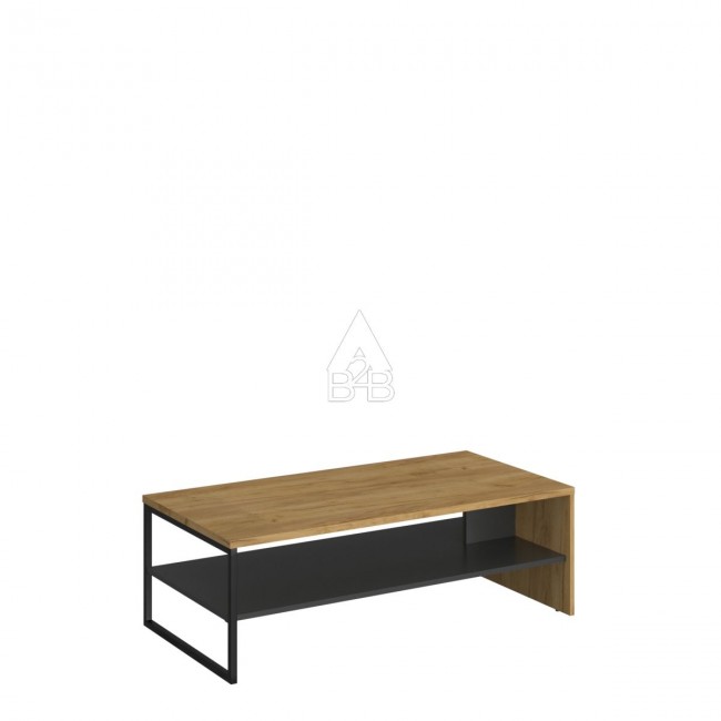 Τραπέζι σαλονιού "SANTES" σε χρυσό δρυς-γραφίτης χρώμα 120x60x40