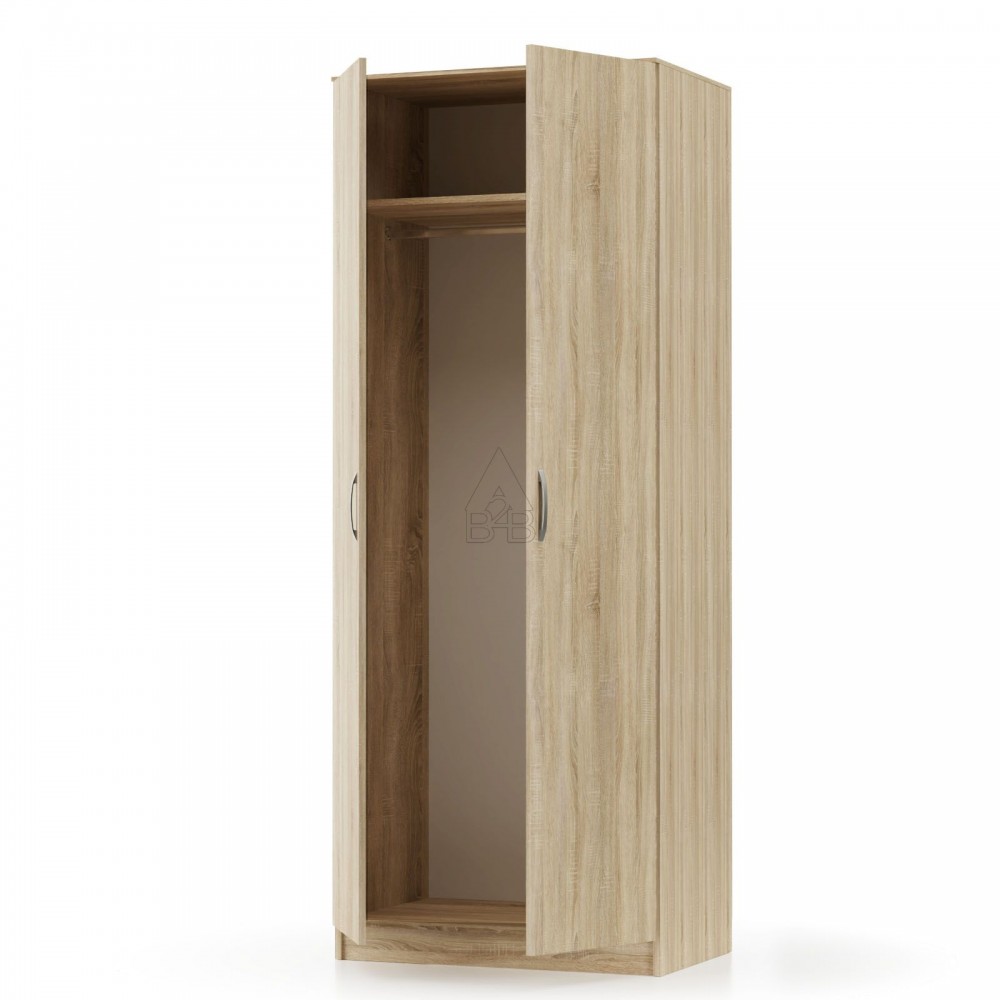 Ντουλάπα "SIMPLE" δίφυλλη σε sonoma δρυς χρώμα 80x52x205