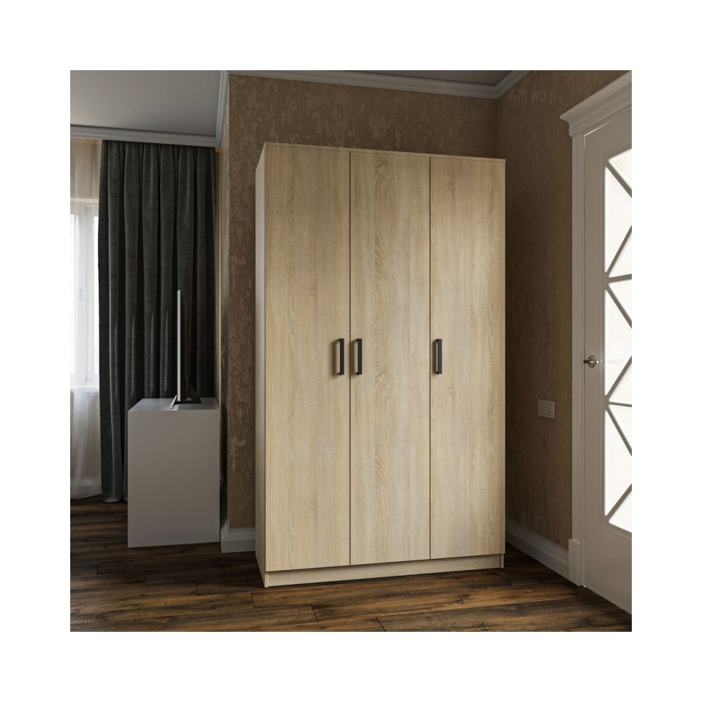 Ντουλάπα "SIMPLE" τρίφυλλη σε sonoma δρυς χρώμα 120x52x205
