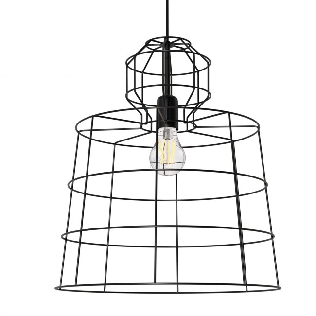 Φωτιστικό μονόφωτο από μέταλλο σε μαύρο χρώμα Ε27 Φ40x103