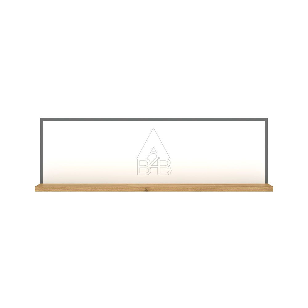 Ράφι τοίχου "PALMOR" σε χρυσό/δρυς/λέυκό χρώμα 77x23.5x24.5