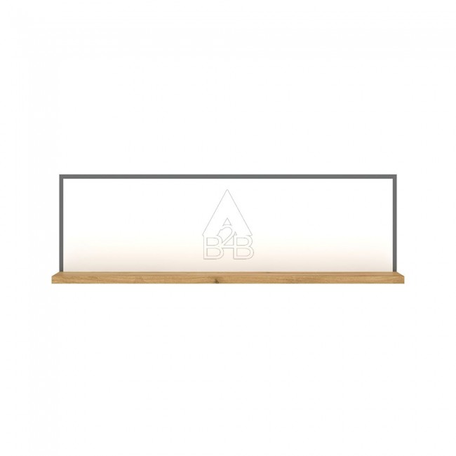 Ράφι τοίχου "PALMOR" σε χρυσό/δρυς/λέυκό χρώμα 77x23.5x24.5