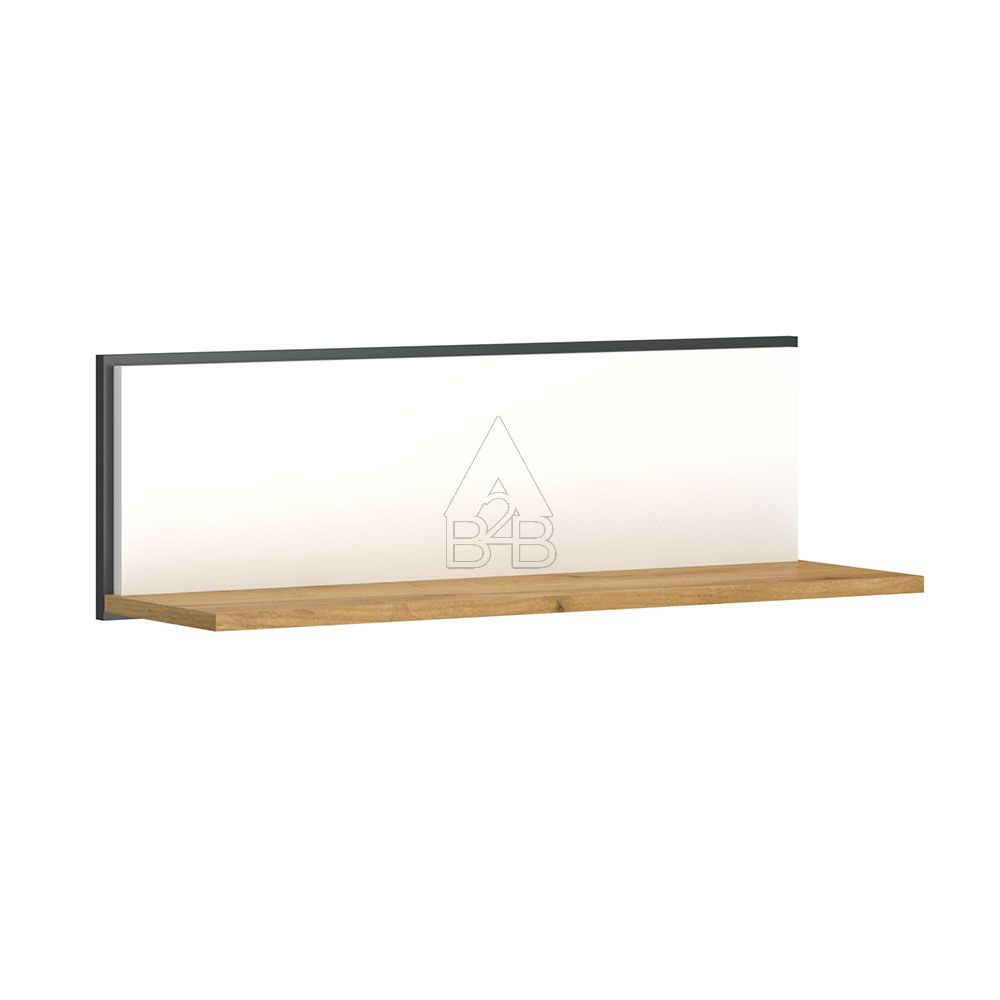 Ράφι τοίχου "PALMOR" σε χρυσό/δρυς/λέυκό χρώμα 77x23.5x24.5