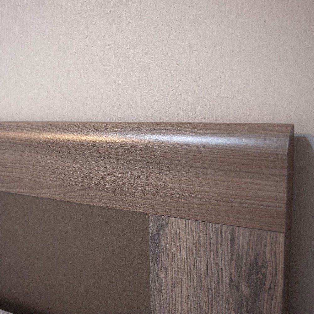 Κρεβάτι διπλό "JULIET" με τάβλες από μασίφ ξύλο σε χρυσό δρυς χρώμα 167x205x102