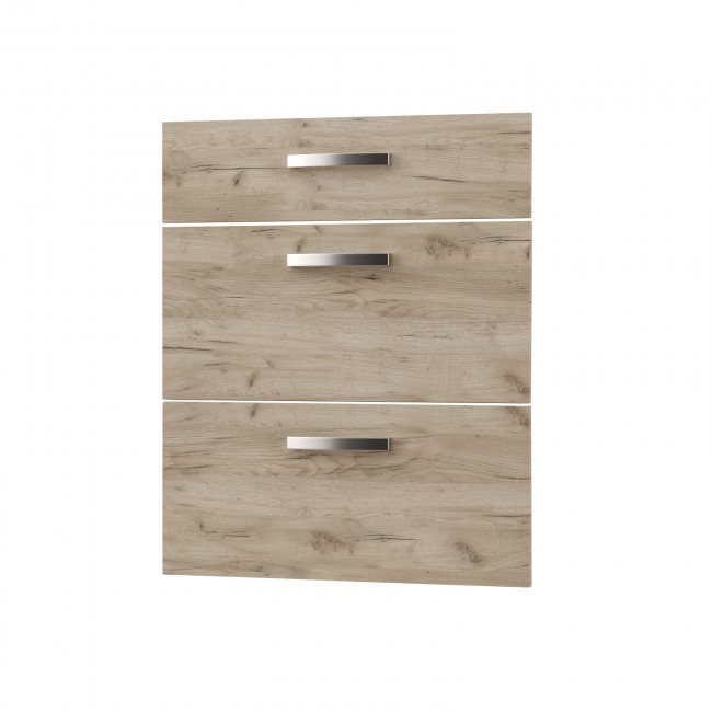 Πρόσοψη συρταριέρας "CHARLOTTE" 3 τμχ σε δρυς χρώμα 60x71.4x1.6