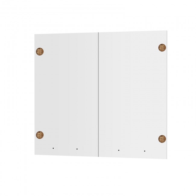 Άνω πορτάκια "CHARLOTTE" σετ 2 τμχ σε χρώμα λευκό 80x71.8x1.6