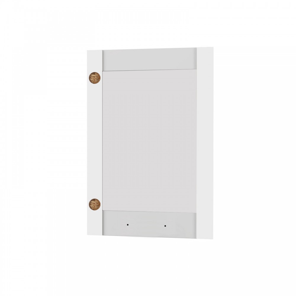 Άνω πορτάκι "CHARLOTTE" με τζάμι δεξί σε χρώμα λευκό 50x71.8x1.6