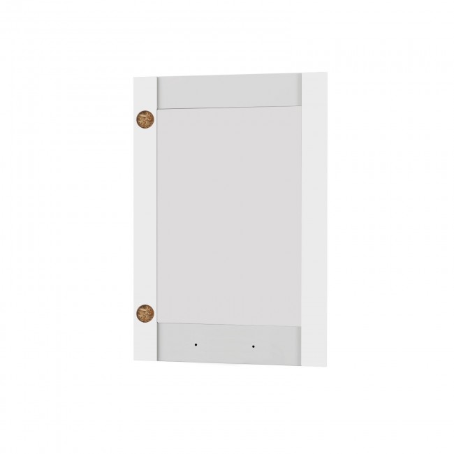 Άνω πορτάκι "CHARLOTTE" με τζάμι δεξί σε χρώμα λευκό 50x71.8x1.6