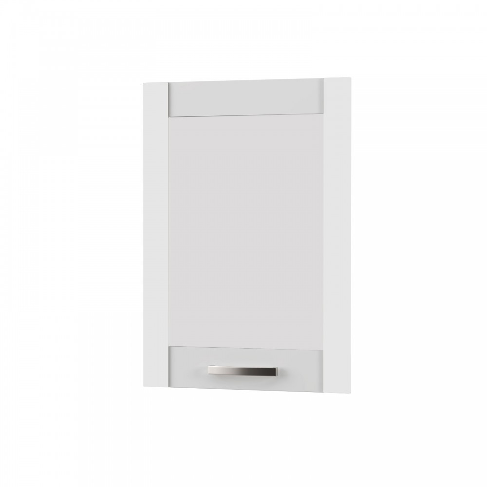 Άνω πορτάκι "CHARLOTTE" με τζάμι αριστερό σε χρώμα λευκό 50x71.8x1.6