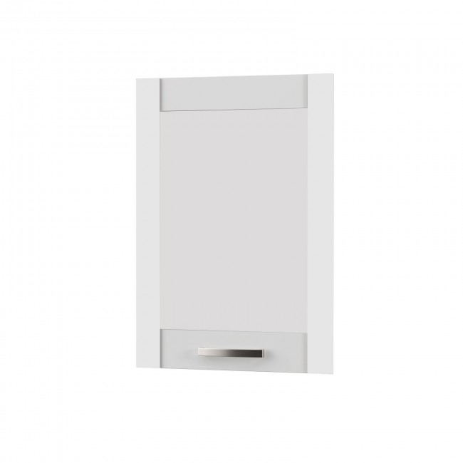 Άνω πορτάκι "CHARLOTTE" με τζάμι αριστερό σε χρώμα λευκό 50x71.8x1.6