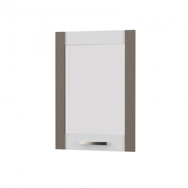 Άνω πορτάκι "CHARLOTTE" με τζάμι αριστερό σε χρώμα μόκα 50x71.8x1.6