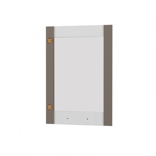 Άνω πορτάκι "CHARLOTTE" με τζάμι δεξί σε χρώμα μόκα 50x71.8x1.6