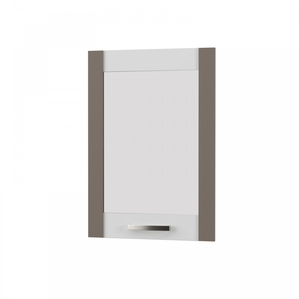 Άνω πορτάκι "CHARLOTTE" με τζάμι δεξί σε χρώμα μόκα 50x71.8x1.6