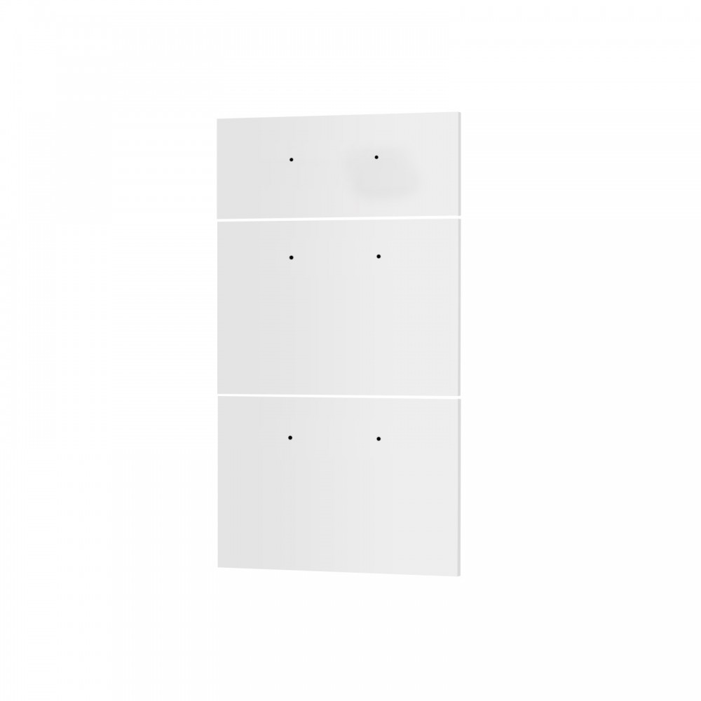 Πρόσοψη συρταριέρας "CHARLOTTE" 3 τμχ σε λευκό χρώμα 40x71.4x1.6