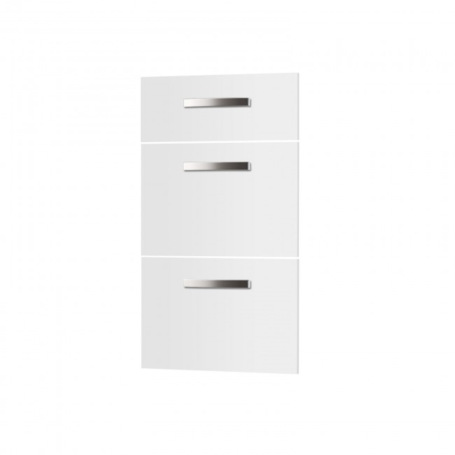 Πρόσοψη συρταριέρας "CHARLOTTE" 3 τμχ σε λευκό χρώμα 40x71.4x1.6