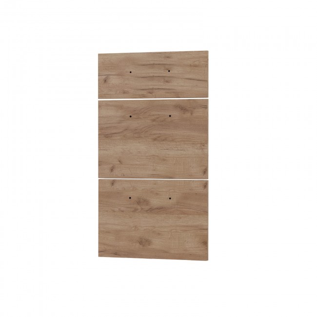 Πρόσοψη συρταρίερας "CHARLOTTE" 3 τμχ σε δρυς/χρυσό χρώμα 40x71.4x1.6