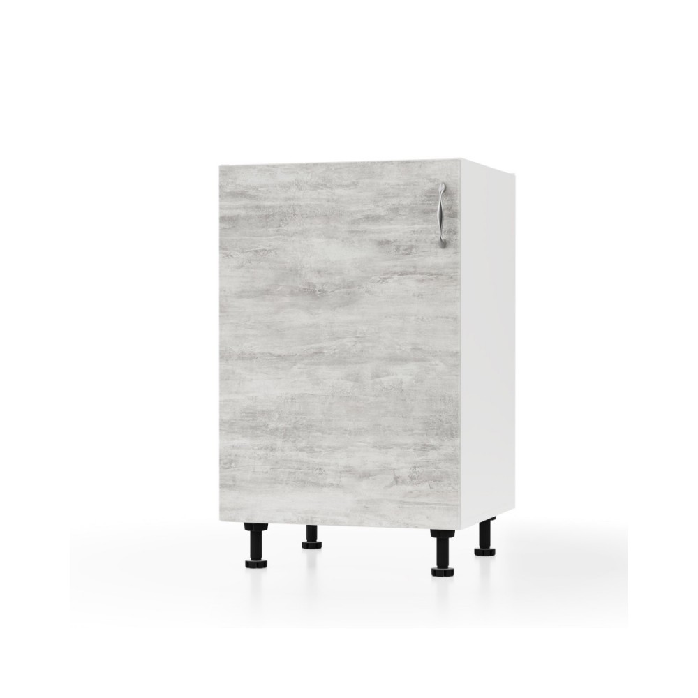 Κάτω ντουλάπι κουζίνας "HORIZON" σε γκρι τσιμέντου χρώμα 50x48x82