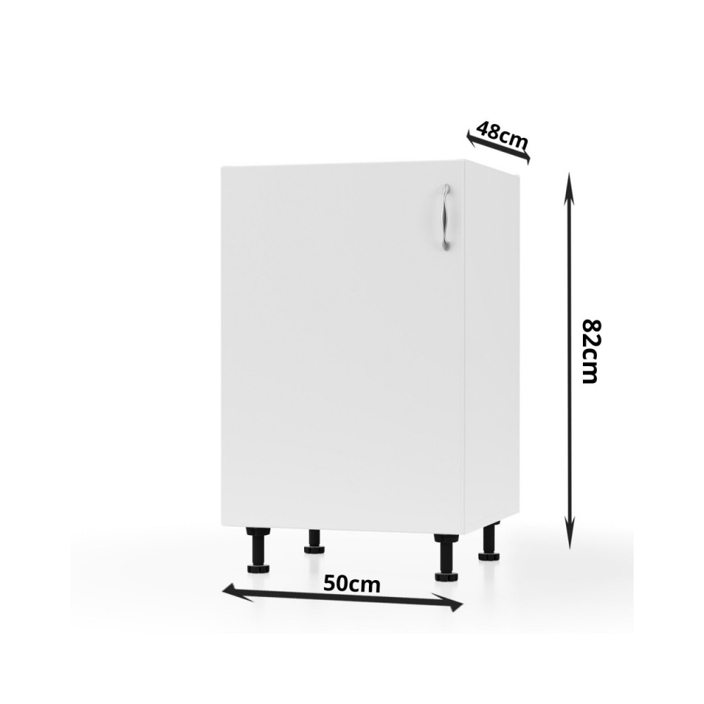 Κάτω ντουλάπι κουζίνας "HORIZON" σε γκρι τσιμέντου χρώμα 50x48x82