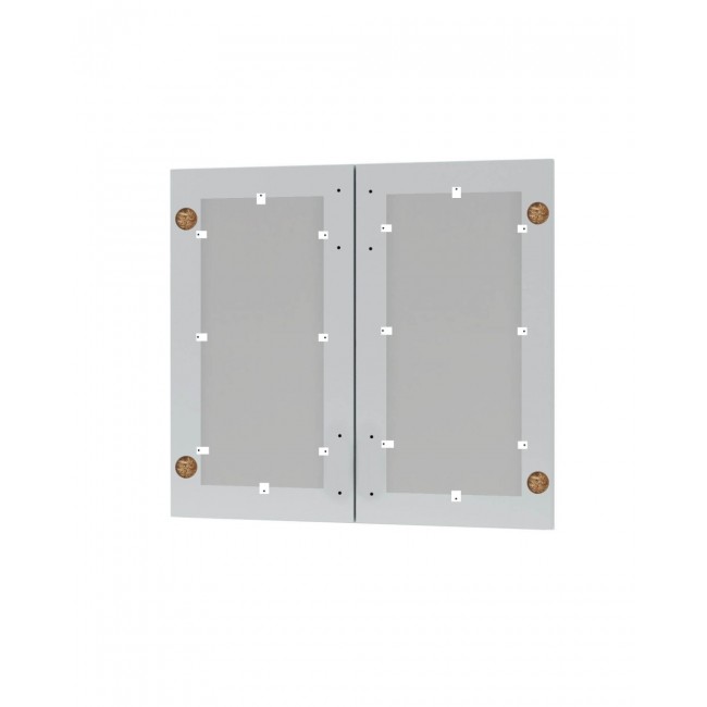 Άνω πορτάκια κουζίνας "MODEST" με τζάμι σε γκρι χρώμα 80x1,6x71,3