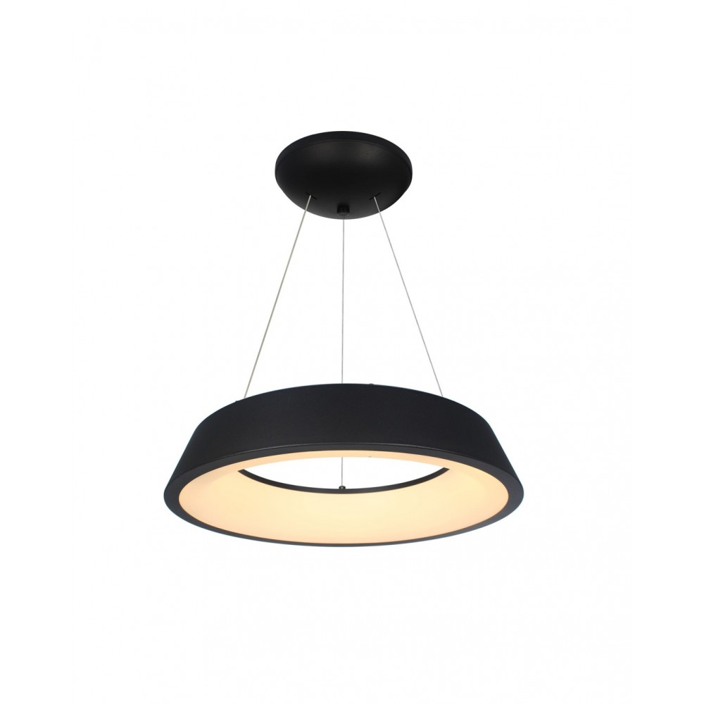 Φωτιστικό μονόφωτο "CIRCLE" από μέταλλο σε χρώμα μαύρο Φ50x120