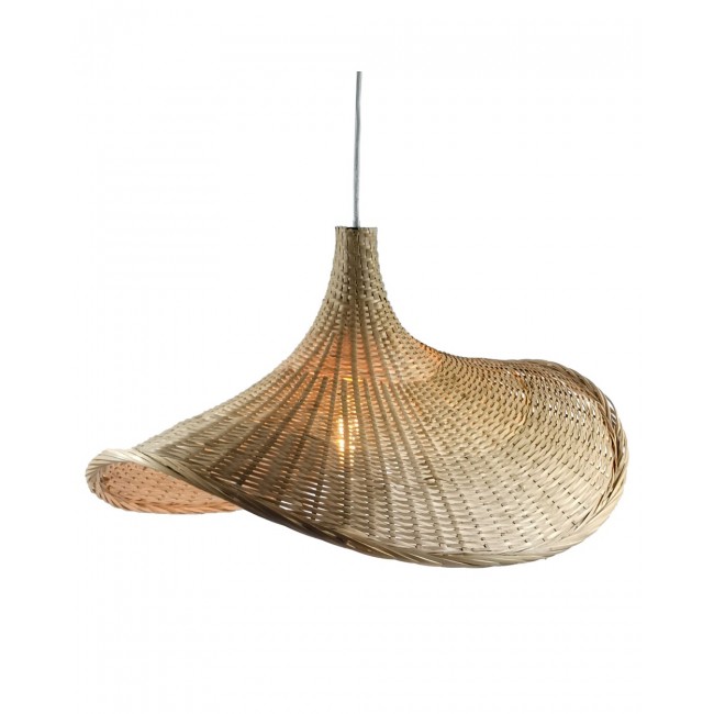 Φωτιστικό μονόφωτο "NASTAZIA" από μπαμπού σε φυσικό χρώμα 57x34x140 Ε27